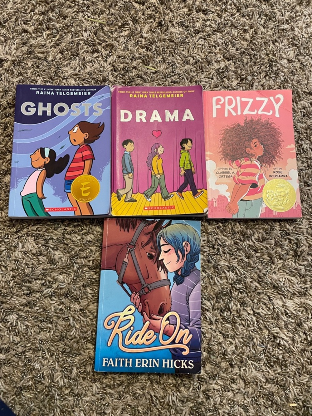 Scholastic Ghosts Graphic Novel - Purple, pink, green, red